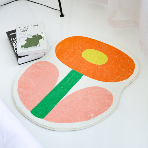 Lovely Colorful Flower Bathmat