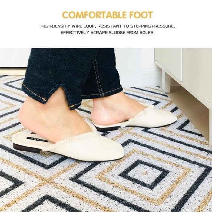 Geometric Customizable Anti-Slip PVC Loop Pile Doorway Mats