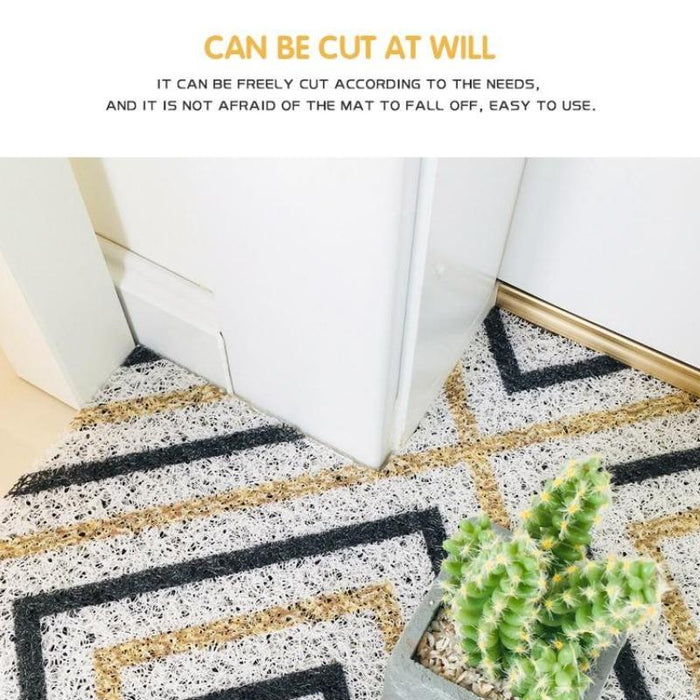 Geometric Customizable Anti-Slip PVC Loop Pile Doorway Mats