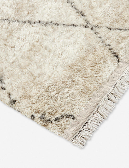 Ferra Hand-Knotted Wool-Blend Moroccan Style Shag Rug