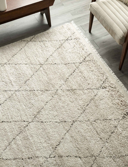 Ferra Hand-Knotted Wool-Blend Moroccan Style Shag Rug