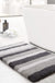 Feblilac White-grey Stripe Bath Mat Rug