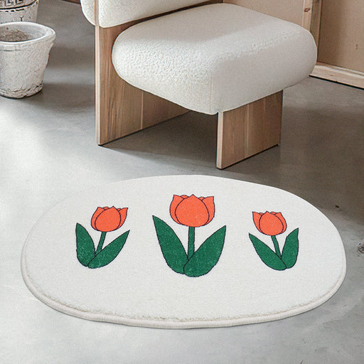 Three Little Flower Bath Mat