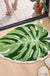 Feblilac Monstera Green Leaf Tufted Bath Mat