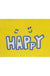 Yellow Be Happy Door Mat