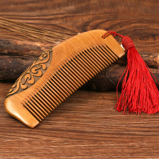 Thickened Boutique Old Peach Wood Comb - Okeihouse