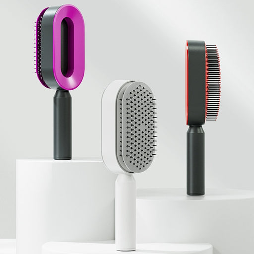 Self Cleaning Anti-Static Hair Brush - Okeihouse