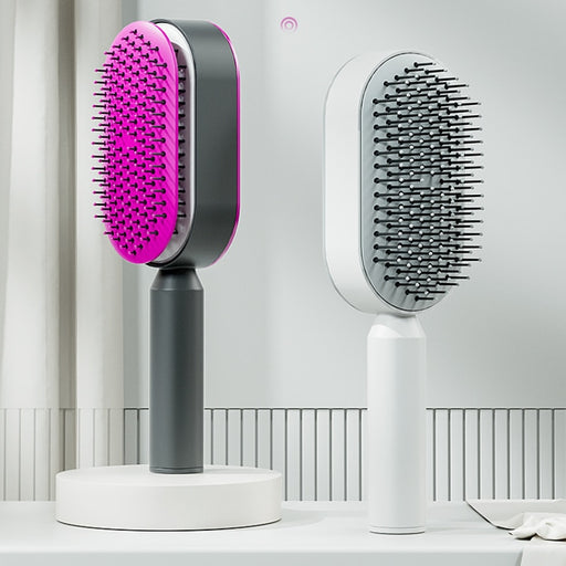 Self Cleaning Anti-Static Hair Brush - Okeihouse