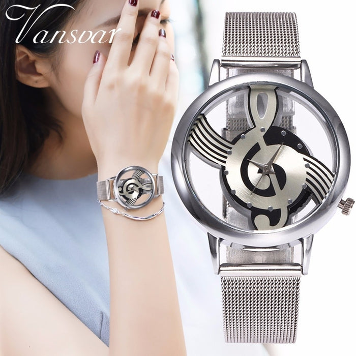 Women's Hollow Music Note Fashion Watch - Okeihouse