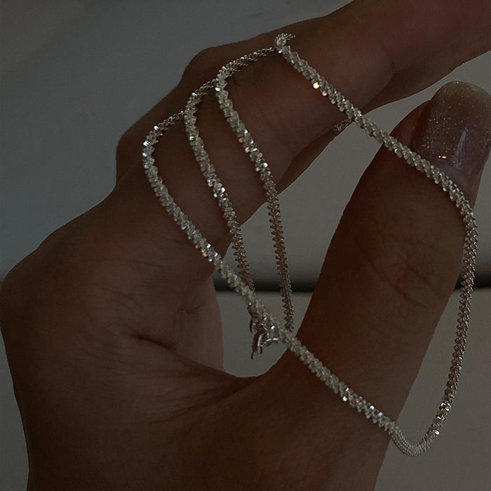 Sparkling Clavicle Chain Necklace - Okeihouse