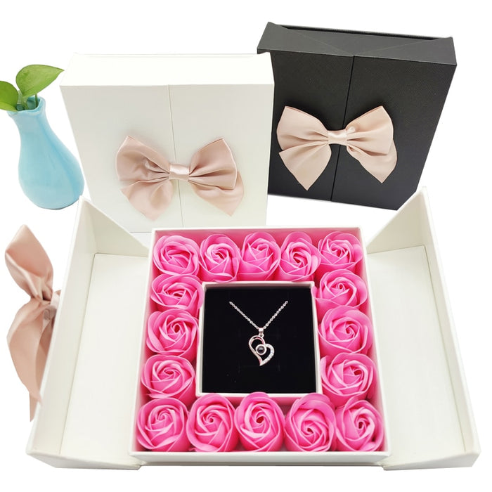 Artificial Rose Flower Gift Box - Okeihouse