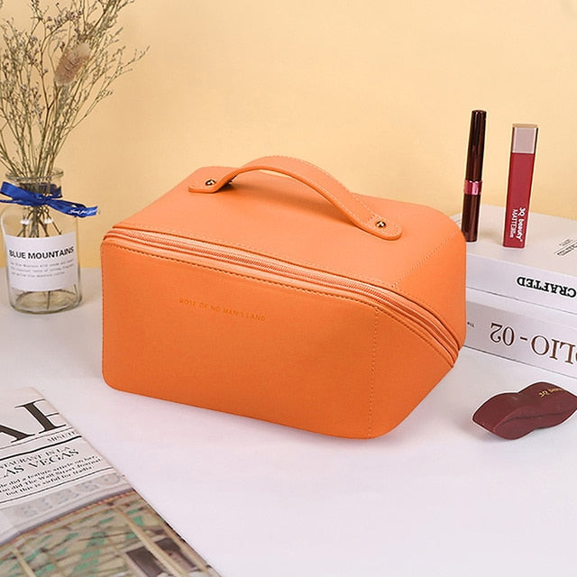 Large-Capacity Leather Cosmetic Bag - Okeihouse