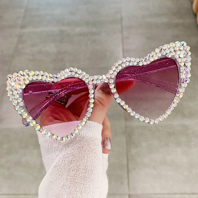 Cat Eye Heart Fashion Sunglasses - Okeihouse