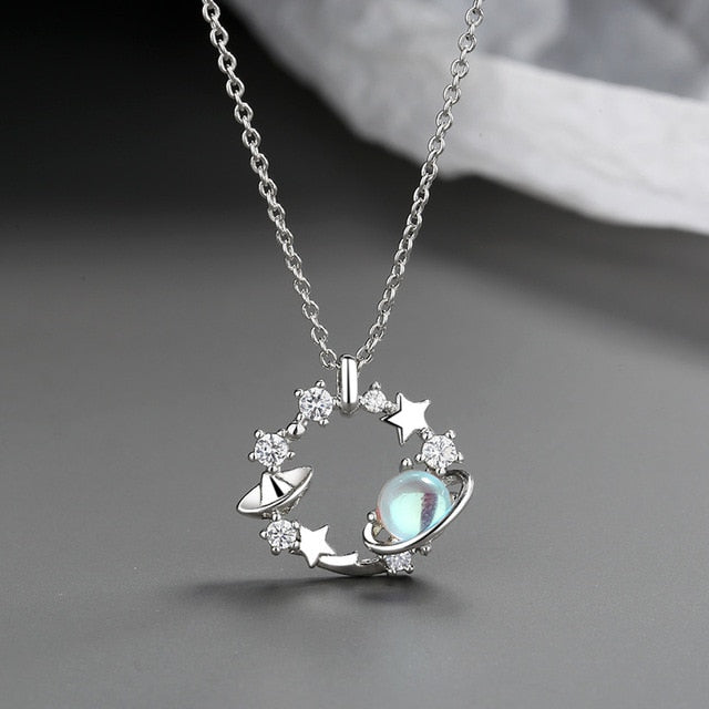 Shiny Zircon Necklace - Okeihouse