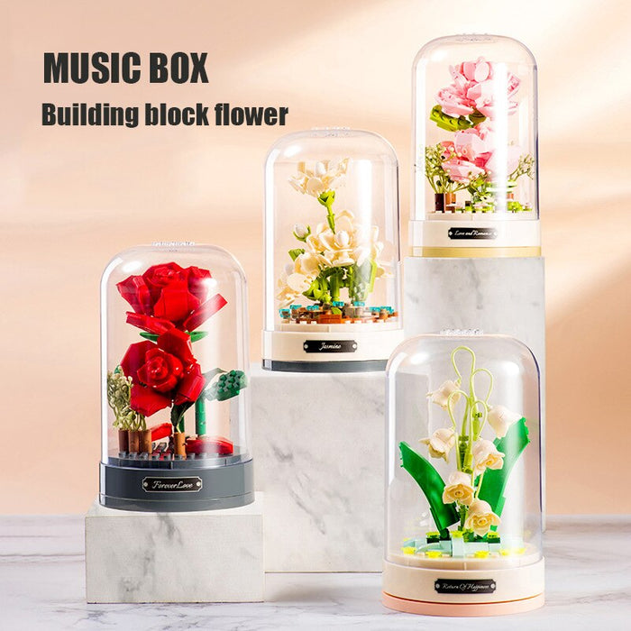 Building Block Flower Music Box - Okeihouse