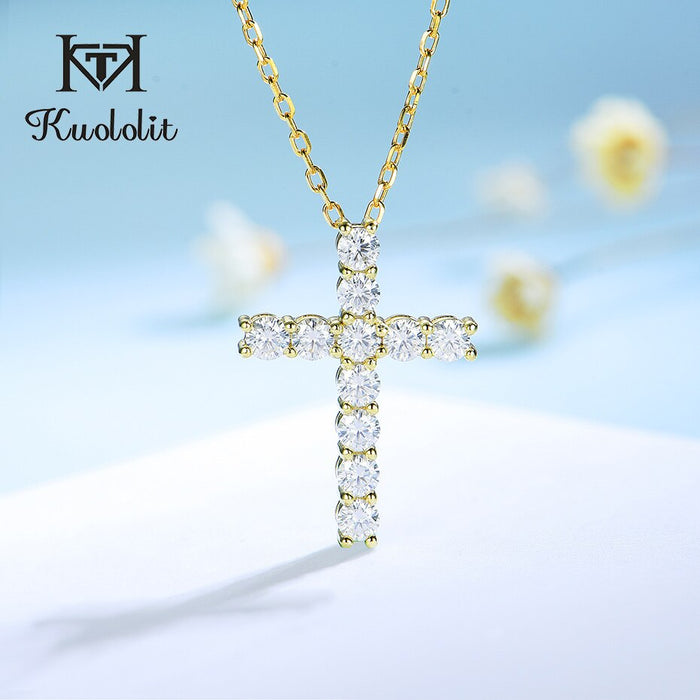 Moissanite Cross Pendants For Women - Okeihouse