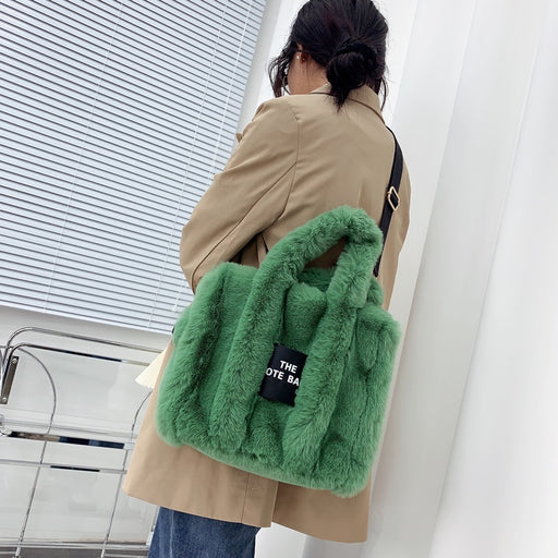 Designer Faux Fur Tote Bag - Okeihouse