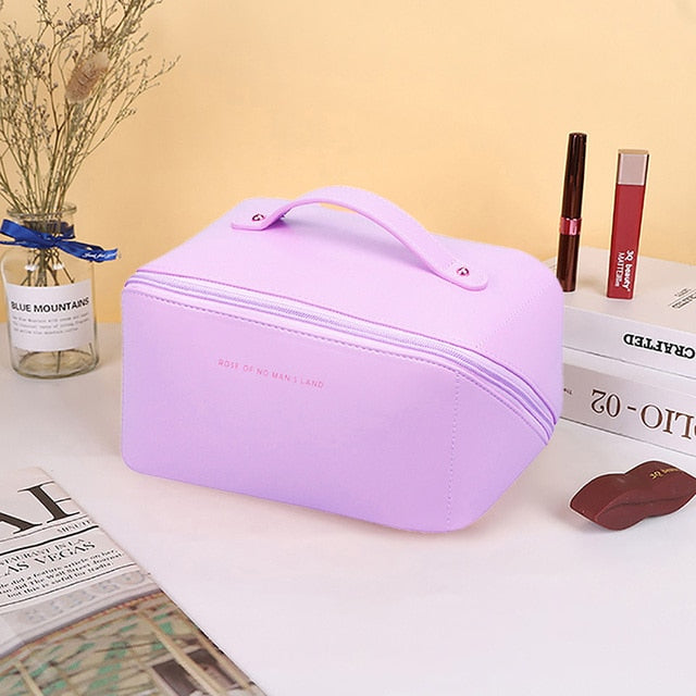 Large-Capacity Leather Cosmetic Bag - Okeihouse