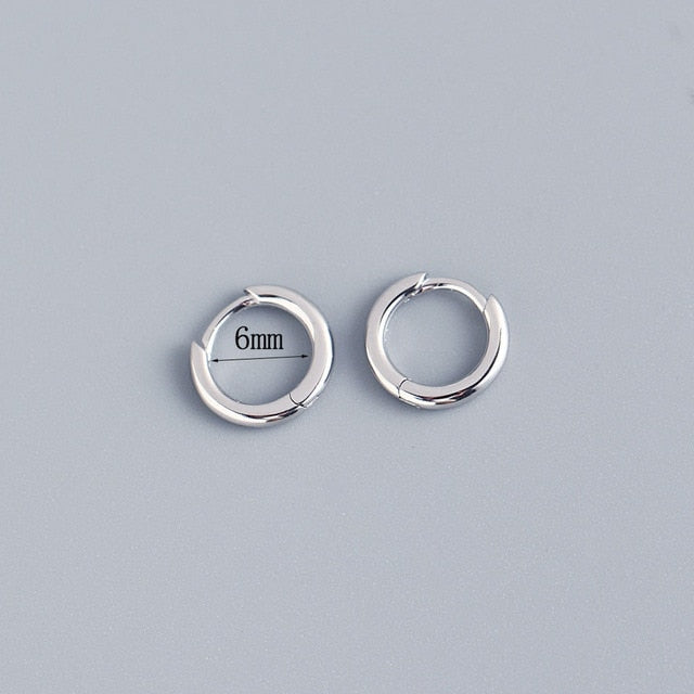 Stainless Steel Minimalist Huggie Hoop Earrings - Okeihouse