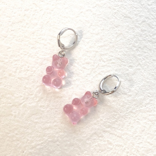 Cute Acrylic Gummy Bear Dangle Earrings - Okeihouse