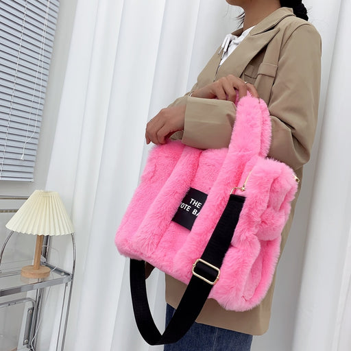 Designer Faux Fur Tote Bag - Okeihouse