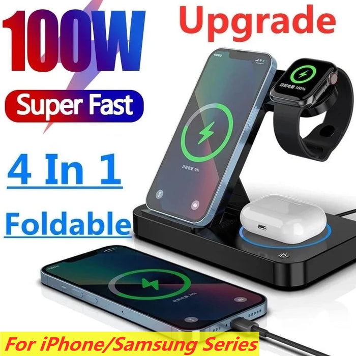 4 in 1 Foldable Wireless Charging Station - Okeihouse