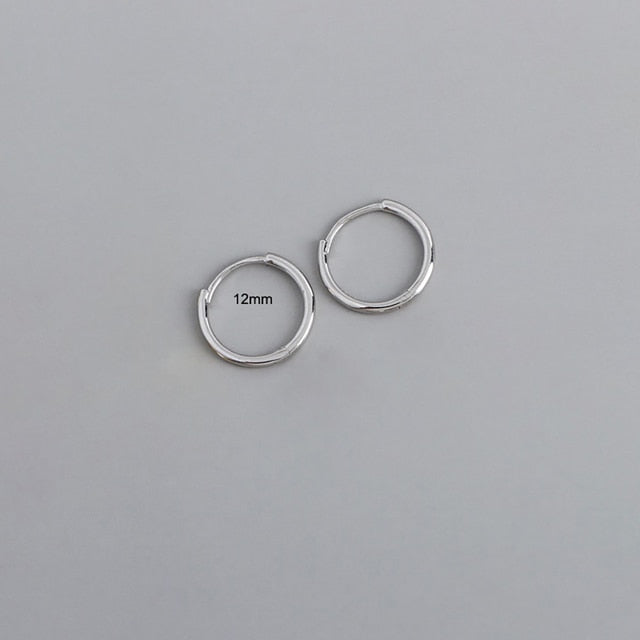 Stainless Steel Minimalist Huggie Hoop Earrings - Okeihouse