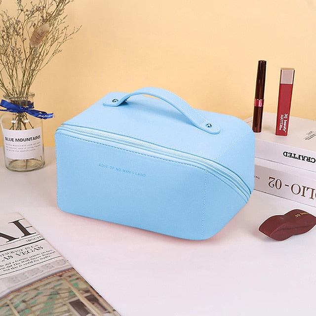 Large-Capacity Leather Cosmetic Bag - Okeihouse