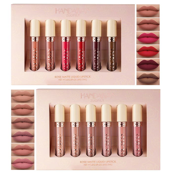 6PC Matte Velvet Lip Gloss Set - Okeihouse