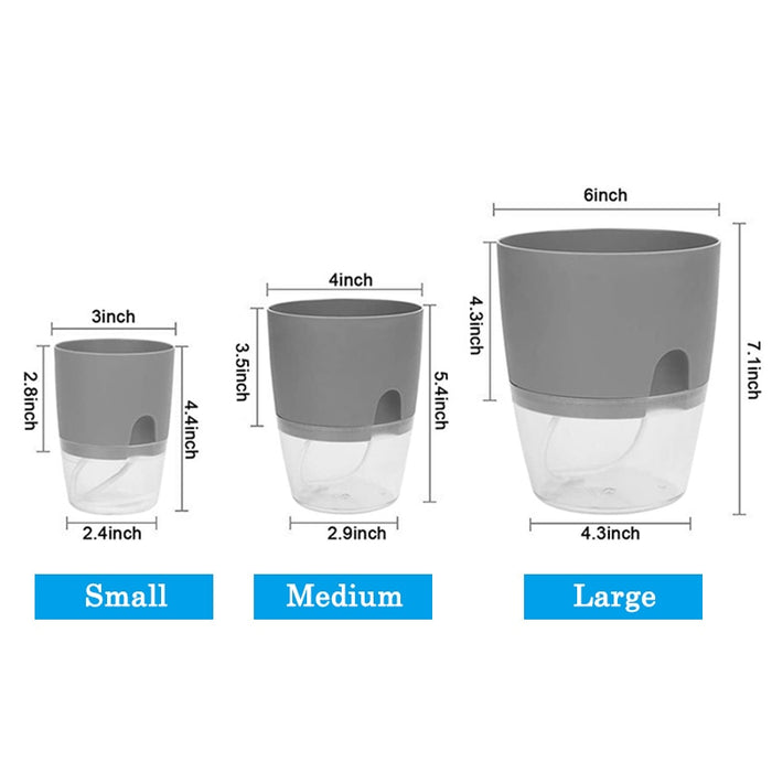 Transparent  Self Watering Flowerpot