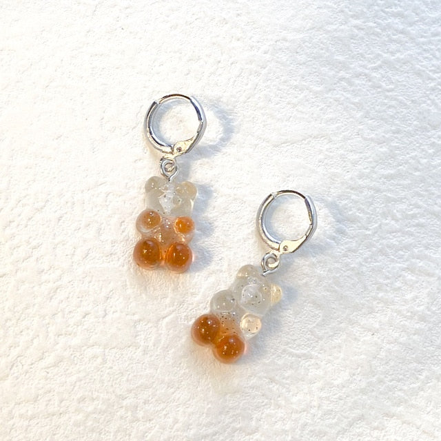 Cute Acrylic Gummy Bear Dangle Earrings - Okeihouse