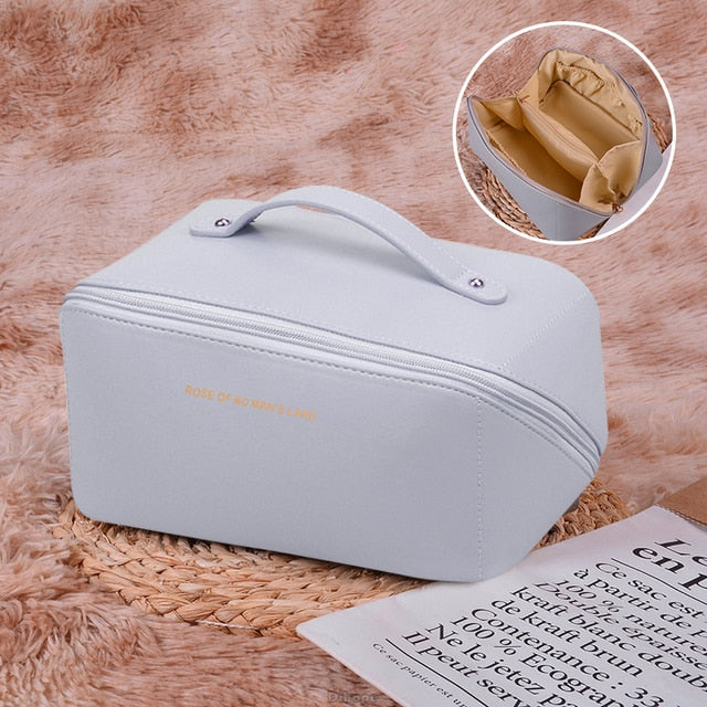 Large-Capacity Leather Cosmetic Bag - Okeihouse