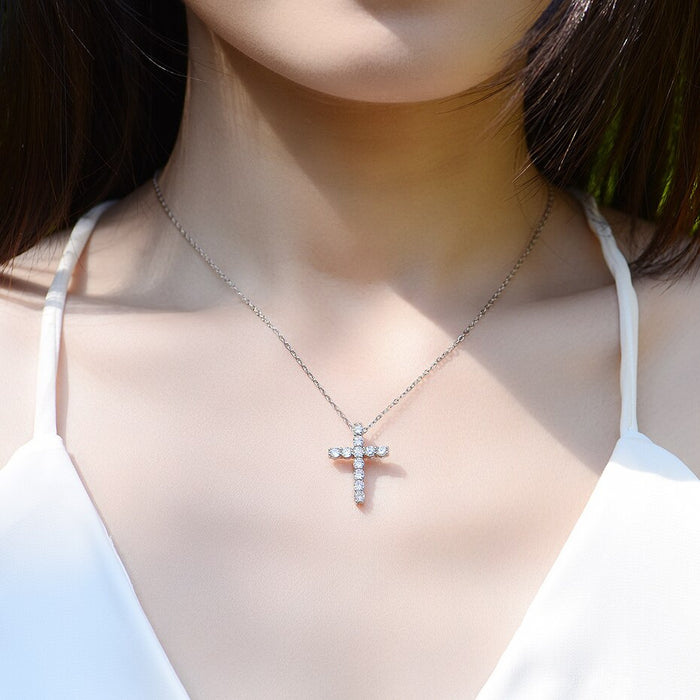 Moissanite Cross Pendants For Women - Okeihouse