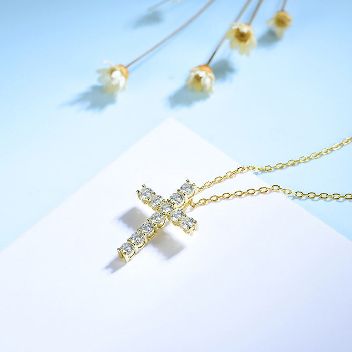 Moissanite Cross Pendants For Women - Okeihouse