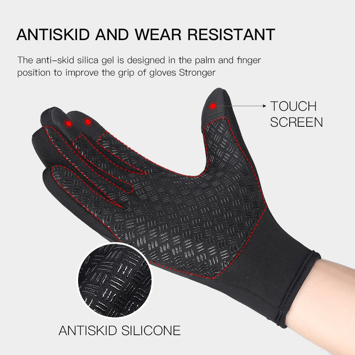 Unisex Touchscreen Thermal Full Finger Gloves - Okeihouse