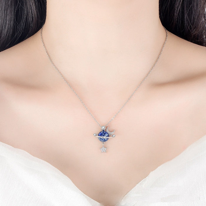 Shiny Zircon Necklace - Okeihouse