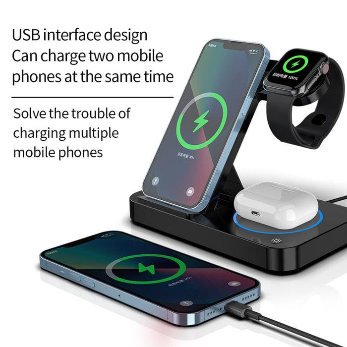 4 in 1 Foldable Wireless Charging Station - Okeihouse