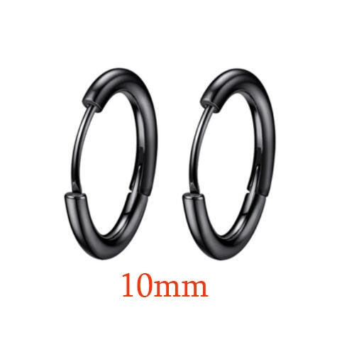 Stainless Steel Minimalist Huggie Hoop Earrings - Okeihouse