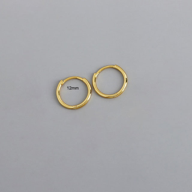 Stainless Steel Minimalist Huggie Hoop Earrings - Okeihouse