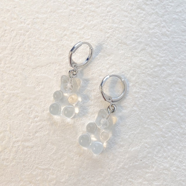 Cute Acrylic Gummy Bear Dangle Earrings - Okeihouse