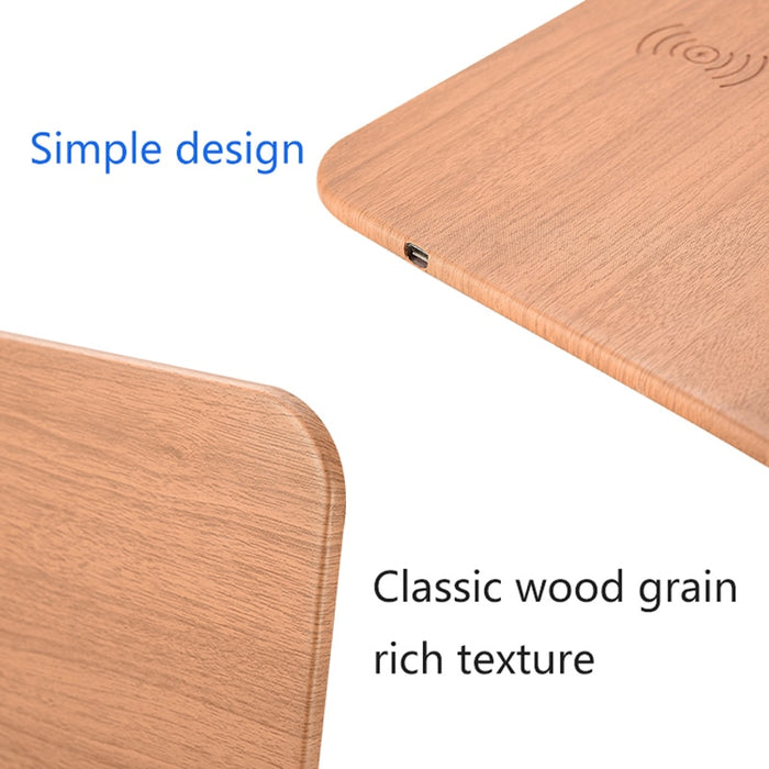 Leather Wood Wireless Charging Mouse Pad - Okeihouse