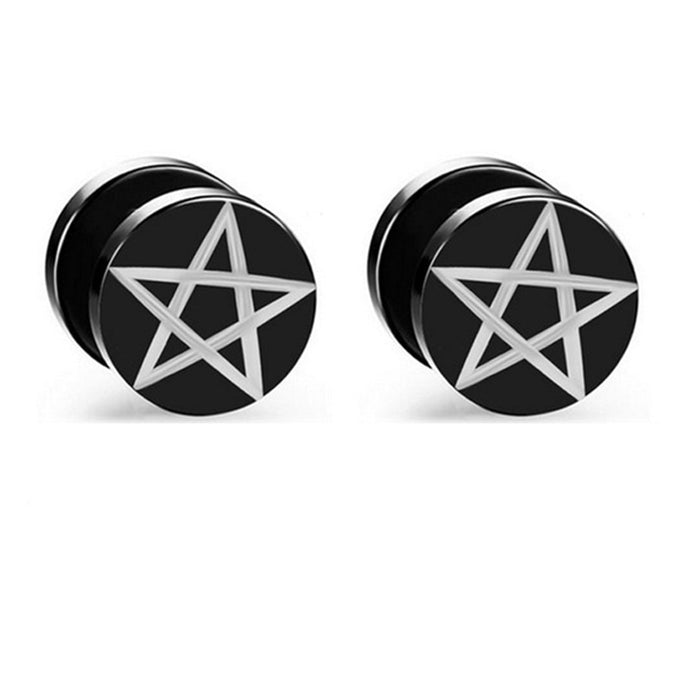 Small Black Punk Stud Earrings - Okeihouse